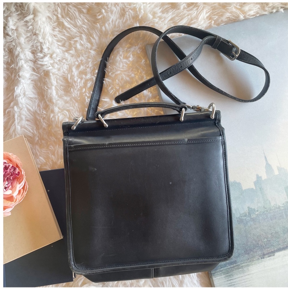 Coach Black Leather Bag  🎈 - Picture 10 of 12